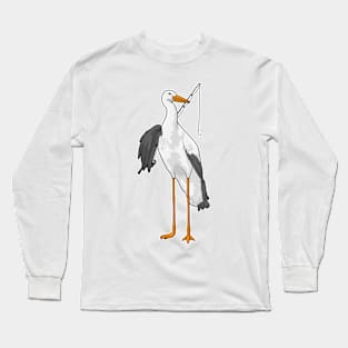 Stork Fishing Fisher Fishing rod Long Sleeve T-Shirt